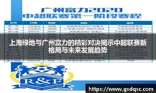 上海绿地与广州富力的精彩对决揭示中超联赛新格局与未来发展趋势